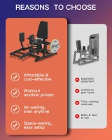 HVO Hip Abduction & Adduction Machine – 6-Position Adjustable Glute and Thigh Trainer for Inner/Outer Thigh Workouts(m-9)