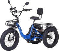 Narrak Adult Electric Tricycle 750W (Peak 1350W) 48V 13Ah Ebike - 20x4.0"" Aluminum Folding Fat-Tire 3-Wheel Trike with Rear Motor Differential & Hydraulic Brakes(m-1)
