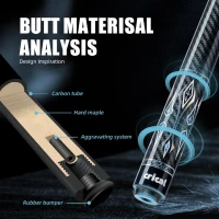 CRICAL 58"" Carbon Fiber Pool Cue Set CL-04 — Low-Deflection Billiard Cue with 3/8×8 Stainless Joint and 12.5mm Tip(m-7)