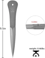 6-Pack 9.5"" Full-Tang Throwing Spikes, 0.236"" Thick High-Carbon Steel with Nylon Sheaths — Recreation & Competition(m-2)