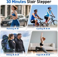 Foldable Vertical Climber Stair Stepper – Compact Home Cardio Machine with Adjustable Handle (46/48/50in) and Anti-Slip Pedals, Supports 310lbs(m-3)