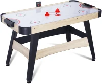 58-inch Air Hockey Table (Light Wood Grain) with Powerful Motor, Digital LED Scoreboard, Includes 2 Pucks & 2 Pushers — Home Game Room Arcade Table(m-1)