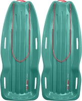 Retrospec Retrorider Plastic Toboggan Sled with Pre-Knotted Pull Rope, Cold-Proof Coating and Rigid Base — 35"" or 48"" for Kids & Adults(m-1)