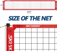 Outdoor Heavy-Duty Volleyball Net Set — Anti-Sag Design with Adjustable Aluminum Poles, Integrated Winch, Portable for Backyard, Grass & Beach(m-2)