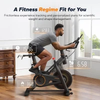 MERACH Magnetic Indoor Cycling Bike with 40 lb Flywheel, Proprietary App Compatibility, 350 lb Capacity for Home Gym(m-6)