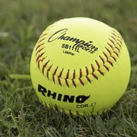 Champion Sports® Softballs — Leather and Synthetic Softballs for Training or Game Play, Available in Various Sizes, Cores & Styles, NFHS Approved(m-6)