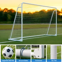 MOPHOTO Foldable Soccer Goals (6x4/8x6/10x6.5/12x6/16x7/18.5x6.5/21x7/24x8 ft) – 10x6.5 ft Collapsible Backyard & Training Goal for Teens & Adults(m-4)