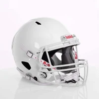 Riddell Speed Victor-I Youth Helmet, White S-2BD-HS4-1P Facemask + US Helmet Flag Decal — Green Gridiron(m-7)
