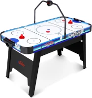 58"" Arcade-Style Air Hockey Table — Powerful 700mA Motor, Overhead LED Scoreboard, Includes 2 Pucks & 2 Pushers(m-6)