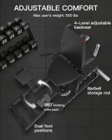 HVO Hip Abduction & Adduction Machine – 6-Position Adjustable Glute and Thigh Trainer for Inner/Outer Thigh Workouts(m-8)