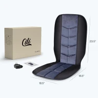 CILI Vibration Massage Chair Pad with Heat — 10 Vibration Motors, Multiple Heat Settings and 30/60/90-Min Auto-Off — Foldable Massage Seat Cushion for Office and Home(m-8)