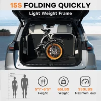 KEBIKO 1000W Folding Electric Bike — 48V 20Ah Removable Battery, 30+ MPH Top Speed, Up to 80-Mile Range, 20"" Fat Tire Dual-Suspension Foldable E-Bike for Adults(m-8)