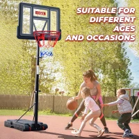 IGL Portable Basketball Hoop – 44"" PE Backboard, Adjustable 5.6–10 ft, Mobile Outdoor Goal with 13.2 GAL Base(m-6)