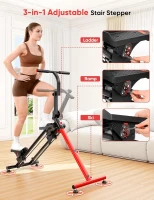 YOLEO Folding Adjustable Stair Stepper with 3 Workout Modes, Oversized Pedals, Adjustable Handlebar, 660 LBS Capacity(m-3)