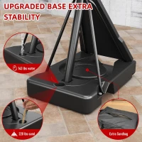 Cofiyard Portable Basketball Hoop with 54"" Shatterproof Backboard – Adjustable 5.25–10 ft Goal System with 44"" Base & Sandbag(m-5)