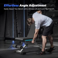 MERACH Foldable Weight Bench - Adjustable Incline Bench Press, 990 lb Capacity, 72 Training Angles for Full-Body Workouts(m-5)