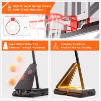 Portable Adjustable Basketball Hoop System 10ft with 45/48in Steel-Framed Backboard — Stable, Wheeled Design for Youth and Adult Play(m-5)