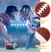 Jerify Official Size Composite Leather Footballs (6-Pack) with Pump - PU Inflatable Footballs for Indoor & Outdoor Training(m-5)