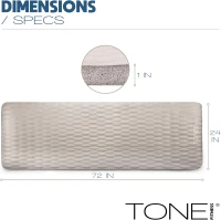 Tone Fitness 1-Inch NBR Foam Yoga Mat — Thick, Non-Slip Exercise Mat with Carry Strap for Pilates, Yoga & Home Workouts(m-4)