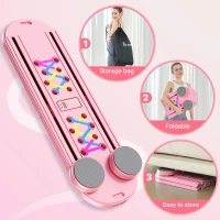 7-in-1 Portable Foldable Pilates Reformer Board with Smart Timer — Multifunctional Home Pilates Machine with Storage Bag(m-7)