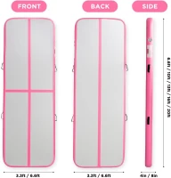 Air-Inflatable Gymnastics Tumbling Mat — 6ft/10ft/13ft/16ft/20ft, 4"" or 8"" Thickness with Electric Pump for Home Training, Cheer, Yoga, Beach & Water Use(m-3)