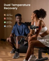 RENPHO Heat & Cold Massage Gun — Portable Percussion Deep Tissue Massager with Carrying Case, Ideal Christmas or Birthday Gift for Men & Women(m-2)