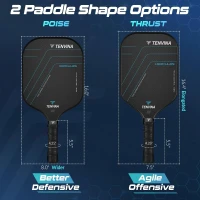 TENVINA T700SC Multi-Layer Textured Carbon Pickleball Paddle — Multiple Shapes & Thicknesses, USAPA Approved(m-4)