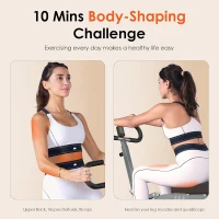 SogesHome Foldable Row-and-Squat Machine with Adjustable Resistance Bands — Compact Full-Body Home Workout, 330 lb Capacity(m-8)