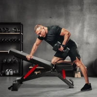 Adjustable Heavy-Duty Workout Bench – 1300 lb Capacity Incline/Flat/Decline Bench with Wheels and Quick Setup(m-3)