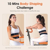 SogesHome Foldable Row & Squat Machine for Home — Full-Body Exercise with Adjustable Resistance Bands for Women, Targets Glutes & Abs, Supports 330 lbs(m-5)