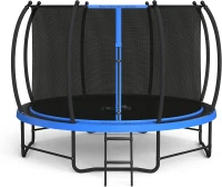 BCAN 8FT–16FT Outdoor Recreational Trampoline with Safety Enclosure and Ladder, ASTM F381-16 Certified, Durable Family Trampoline(m-1)