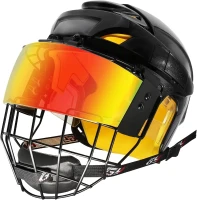 GY Hockey Full-Face Shield & Cage Combo - A3 Steel Wire Cage with Polycarbonate Visor and Floating Chin Cup(m-7)