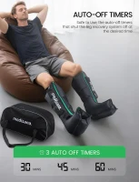 Medisana Leg & Calf Massager with Heat and Air Compression - Adjustable Circulation Therapy for Edema and Pain Relief (White)(m-5)