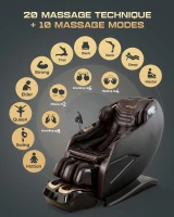 4D Full-Body Massage Chair with Extended 57.1"" SL Track, 20 Techniques, Core Heating, AI Voice, Touchscreen and Wireless Charging(m-4)