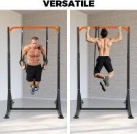 Adjustable Power Tower Pull-Up Station — ONETWOFIT Free-Standing Pullup/Chin-up Bar, Multifunction Strength Trainer for Home & Outdoor — 440 lb Capacity(m-6)