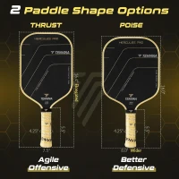TENVINA HERCULES PRO Thermoformed T700SC Carbon Fiber Pickleball Paddle - 4-Layer Composite, USAPA Approved(m-5)