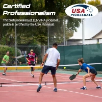TENVINA Multi-Layer T700SC Textured Carbon Fiber Pickleball Paddle — USAPA Approved, Powerful Spin Surface, 4 Thickness & Shape Options(m-7)