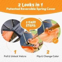 JUMPZYLLA Recreational Trampoline with Safety Net & Ladder, 8FT to 16FT, ASTM Approved, Rust-Resistant Frame(m-7)