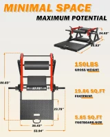 GOIMU HT01 Heavy-Duty Hip Thrust Machine — Plate-Loaded Glute Bridge with Band Pegs & Weight Holder, 800 lb Capacity(m-7)