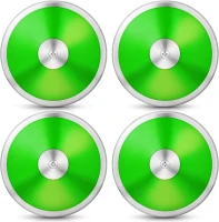 Wettarn 1 kg Discus Set (4-Pack) - Men's & Women's Track and Field Practice Discs(m-1)