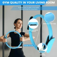 Home Pilates Essentials Kit for Women — 9"" Yoga Ball, Figure-8 Resistance Band, Pilates Ring & Accessories, Beginner-Friendly Set(m-3)