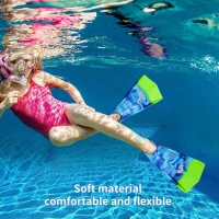 Training Swim Fins for Kids — Short, Comfortable Flippers for Lap Swimming (Fanwill) — Girls, Boys & Beginners(m-6)