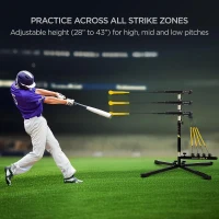 Baseball Hitting Trainer – Swing Feedback System for Baseball & Softball Batting Practice with Adjustable Resistance and Height(m-4)