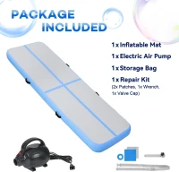 Inflatable Tumbling/Air Track Mat 6ft 10ft 13ft 16ft 20ft with Electric Pump — 4in or 8in Thickness for Home Training, Cheer, Yoga, Water & Beach(m-7)