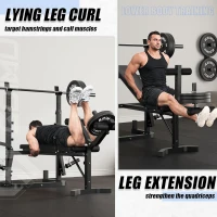 GOIMU Z3 9-in-1 Olympic Weight Bench Set with Leg Extension, Preacher Curl Pad & LAT Pulldown – 900 lb Capacity Strength Bench for Home Gym(m-7)