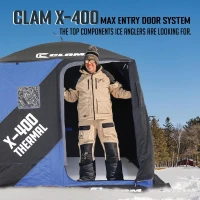 CLAM X Series Thermal Hub Shelter — Portable Angler Fishing Tent with Insulated Hub(m-3)