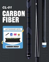 CRICAL 58-inch Carbon Fiber Pool Cue – Pro Low-Deflection Cue with 3/8×8 Stainless Joint and 12.5mm Tip(m-2)