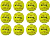 Champion Sports® Softballs — Leather and Synthetic Softballs for Training or Game Play, Available in Various Sizes, Cores & Styles, NFHS Approved(m-9)