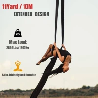 11 Yards 40D Nylon Aerial Silks — Home Aerial Yoga Swing Hammock for Gymnastics(m-3)