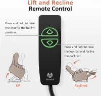 MCombo Extra Wide Power Lift Recliner Chair for Elderly R7045 - Medium-Wide Faux Leather Lift Chair with Heat & Massage, USB & Type-C Ports, Cup Holders (Cream White)(m-6)